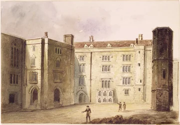 La cour du palais de Bridewell, vers 1880